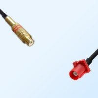 RCA Female - Fakra L 3002 Carmin Red Male Coaxial Cable Assemblies