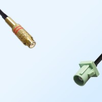 RCA Female - Fakra N 6019 Pastel Green Male Coaxial Cable Assemblies