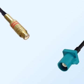 RCA Female - Fakra Z 5021 Water Blue Male Coaxial Cable Assemblies