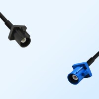 Fakra C 5005 Blue Male - Fakra A 9005 Black Male Cable Assemblies
