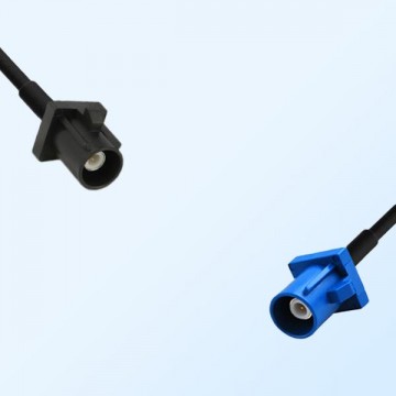 Fakra C 5005 Blue Male - Fakra A 9005 Black Male Cable Assemblies