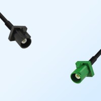 Fakra E 6002 Green Male - Fakra A 9005 Black Male Cable Assemblies