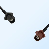 Fakra F 8011 Brown Male - Fakra A 9005 Black Male Cable Assemblies