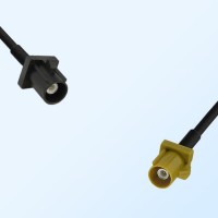 Fakra K 1027 Curry Male - Fakra A 9005 Black Male Cable Assemblies