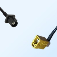 Fakra K 1027 Curry Female R/A Fakra A 9005 Black Male Cable Assemblies