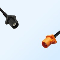 Fakra M 2003 Pastel Orange Male Fakra A 9005 Black Male Cable Assembly
