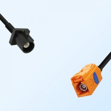 Fakra M 2003 Pastel Orange Female Fakra A 9005 Black Male Cable