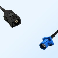 Fakra C 5005 Blue Male - Fakra A 9005 Black Female Cable Assemblies
