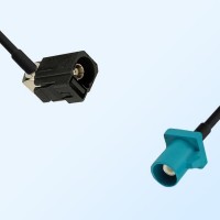 Fakra Z Water Blue Male Fakra A 9005 Black Female R/A Cable Assemblies