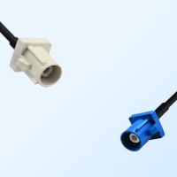 Fakra C 5005 Blue Male - Fakra B 9001 White Male Cable Assemblies