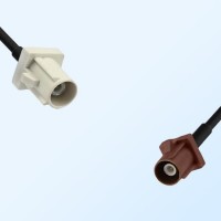 Fakra F 8011 Brown Male - Fakra B 9001 White Male Cable Assemblies
