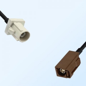 Fakra F 8011 Brown Female - Fakra B 9001 White Male Cable Assemblies