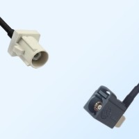 Fakra G 7031 Grey Female R/A Fakra B 9001 White Male Cable Assemblies