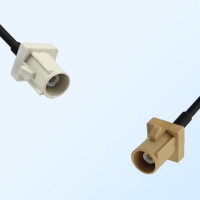 Fakra I 1001 Beige Male - Fakra B 9001 White Male Cable Assemblies