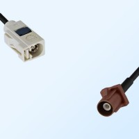 Fakra F 8011 Brown Male - Fakra B 9001 White Female Cable Assemblies