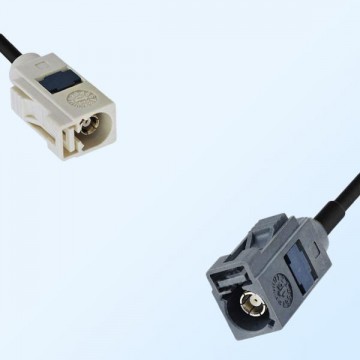 Fakra G 7031 Grey Female - Fakra B 9001 White Female Cable Assemblies