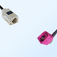 Fakra H 4003 Violet Female R/A Fakra B 9001 White Female Cable