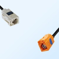Fakra M 2003 Pastel Orange Female Fakra B 9001 White Female Cable