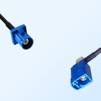 Fakra C 5005 Blue Female R/A - Fakra C 5005 Blue Male Cable Assemblies
