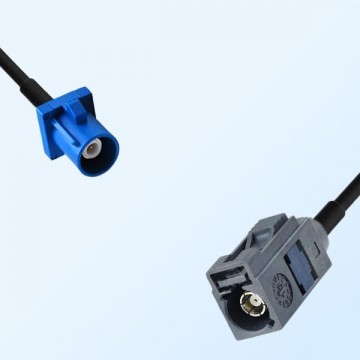 Fakra G 7031 Grey Female - Fakra C 5005 Blue Male Cable Assemblies
