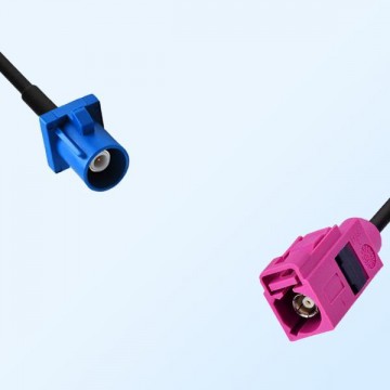 Fakra H 4003 Violet Female - Fakra C 5005 Blue Male Cable Assemblies