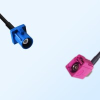 Fakra H 4003 Violet Female R/A Fakra C 5005 Blue Male Cable Assemblies