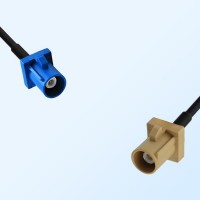 Fakra I 1001 Beige Male - Fakra C 5005 Blue Male Cable Assemblies