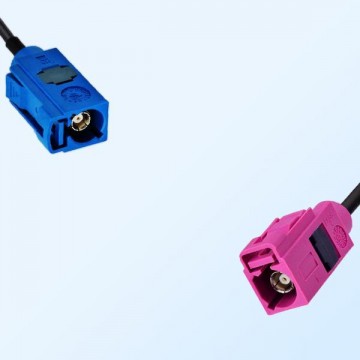 Fakra H 4003 Violet Female - Fakra C 5005 Blue Female Cable Assemblies