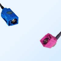 Fakra H 4003 Violet Female R/A Fakra C 5005 Blue Female Cable Assembly