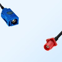 Fakra L 3002 Carmin Red Male Fakra C 5005 Blue Female Cable Assemblies