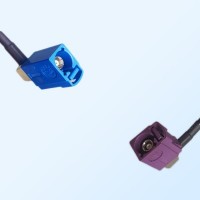 Fakra D Bordeaux Female R/A Fakra C 5005 Blue Female R/A Cable