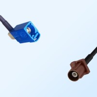Fakra F 8011 Brown Male Fakra C 5005 Blue Female R/A Cable Assemblies