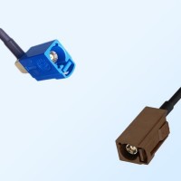 Fakra F 8011 Brown Female Fakra C 5005 Blue Female R/A Cable Assembly