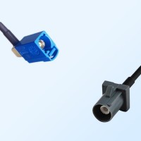 Fakra G 7031 Grey Male - Fakra C 5005 Blue Female R/A Cable Assemblies