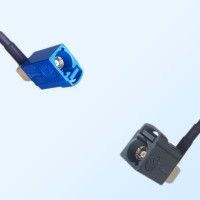 Fakra G 7031 Grey Female R/A Fakra C 5005 Blue Female R/A Cable
