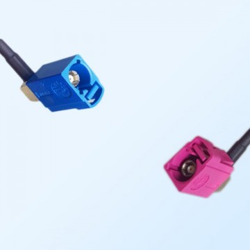 Fakra H 4003 Violet Female R/A Fakra C 5005 Blue Female R/A Cable