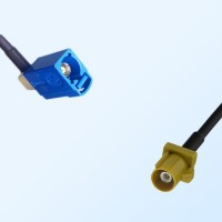 Fakra K 1027 Curry Male Fakra C 5005 Blue Female R/A Cable Assemblies