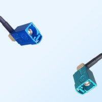 Fakra Z Water Blue Female R/A Fakra C 5005 Blue Female R/A Cable