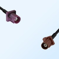 Fakra F 8011 Brown Male - Fakra D 4004 Bordeaux Male Cable Assemblies