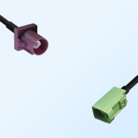 Fakra N 6019 Pastel Green Female Fakra D Bordeaux Male Cable Assembly