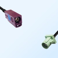 Fakra N 6019 Pastel Green Male Fakra D Bordeaux Female Cable Assembly