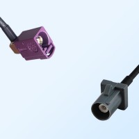 Fakra G 7031 Grey Male Fakra D Bordeaux Female R/A Cable Assemblies