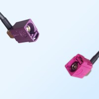 Fakra H 4003 Violet Female R/A Fakra D Bordeaux Female R/A Cable