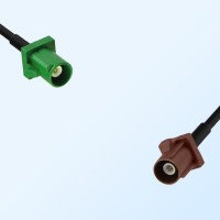 Fakra F 8011 Brown Male - Fakra E 6002 Green Male Cable Assemblies