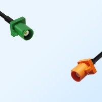 Fakra M 2003 Pastel Orange Male Fakra E 6002 Green Male Cable Assembly