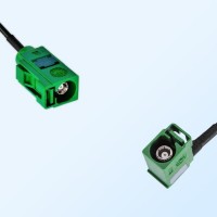Fakra E 6002 Green Female R/A Fakra E 6002 Green Female Cable Assembly