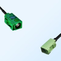 Fakra N 6019 Pastel Green Female Fakra E 6002 Green Female Cable