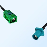 Fakra Z Water Blue Male Fakra E 6002 Green Female Cable Assemblies