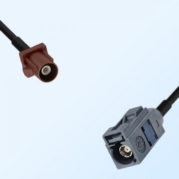 Fakra G 7031 Grey Female - Fakra F 8011 Brown Male Cable Assemblies