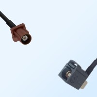 Fakra G 7031 Grey Female R/A Fakra F 8011 Brown Male Cable Assemblies